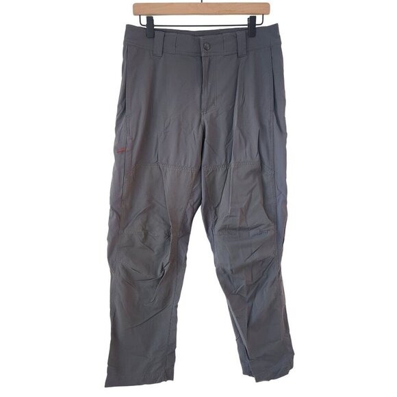 REI Regular Fit Gray Nylon Hiking Pants Vented Water Resistant Men's 32x32 - Picture 1 of 9